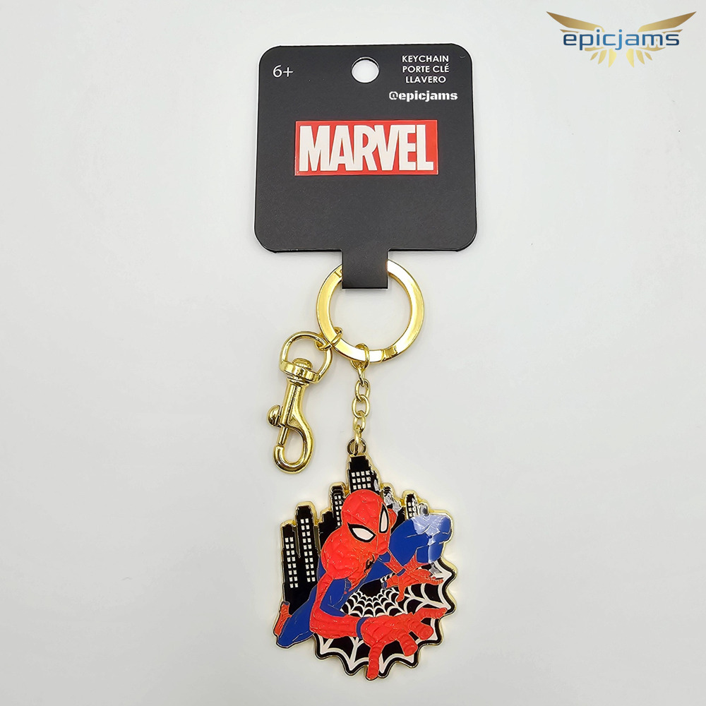 Loungefly Marvel Spider-Man Web Keychain New